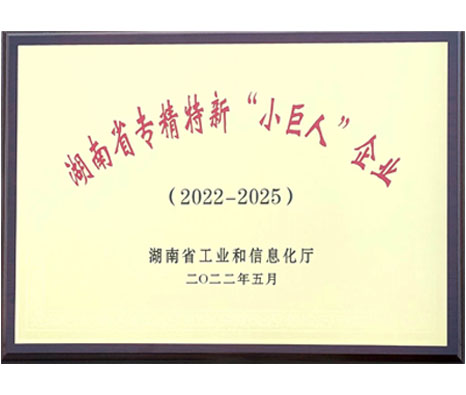 湖(hu)南(nan)省專精(jing)特新“小巨(ju)人”企業